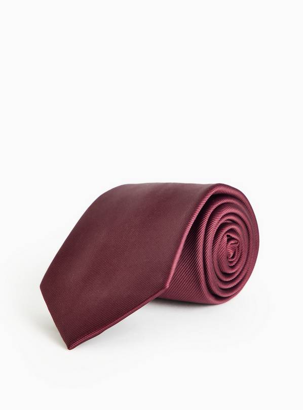 Burgundy Twill Tie One Size